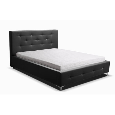 Čalouněná postel AGNES černá rozměr 180x200 cm TT-FURNITURE