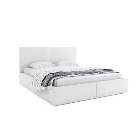 Čalouněná postel HILTON 160x200 cm Bílá BMS