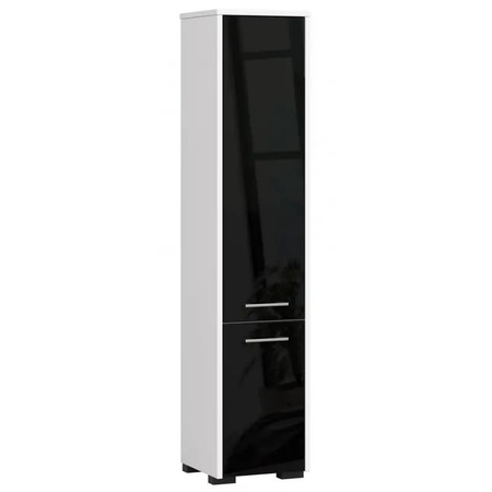 Koupelnová skříňka FIN 2D - bílá/černá lesk Akord