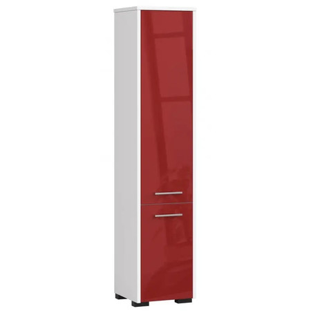 Koupelnová skříňka FIN 2D - bílá/červená lesk Akord