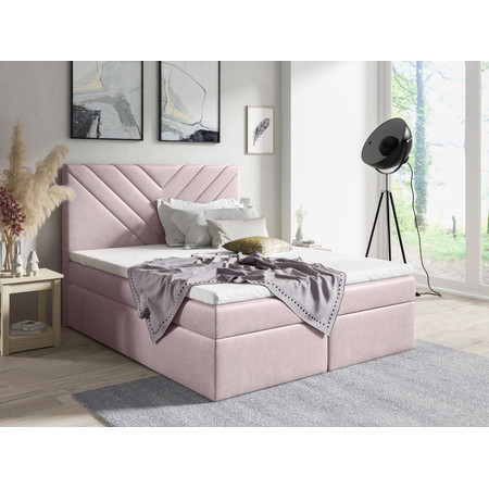 Postel 70 GARD 160x200 cm s úložným prostorem Růžová SG-nábytek