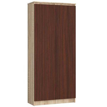 Regál R 80 cm CLP 2 dvířka 8 poliček dub sonoma/wenge Akord