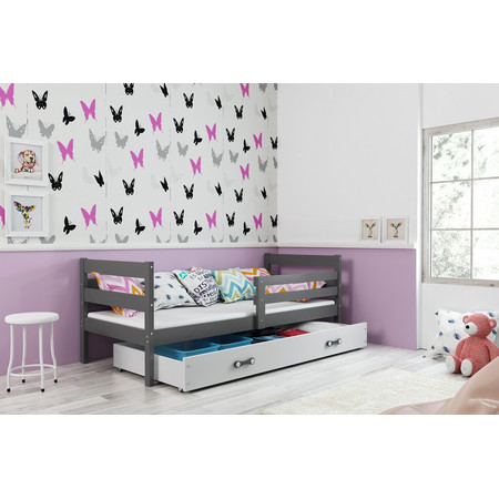 Dětská postel ERYK 200x90 cm Bílá Ružové BMS