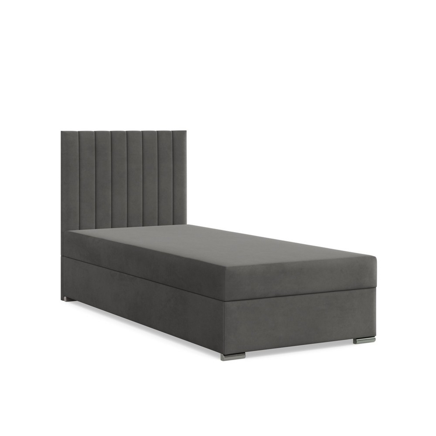 Čalouněná postel AGEN 90x200 cm s pružinovou matrací Šedá II SG nabytek