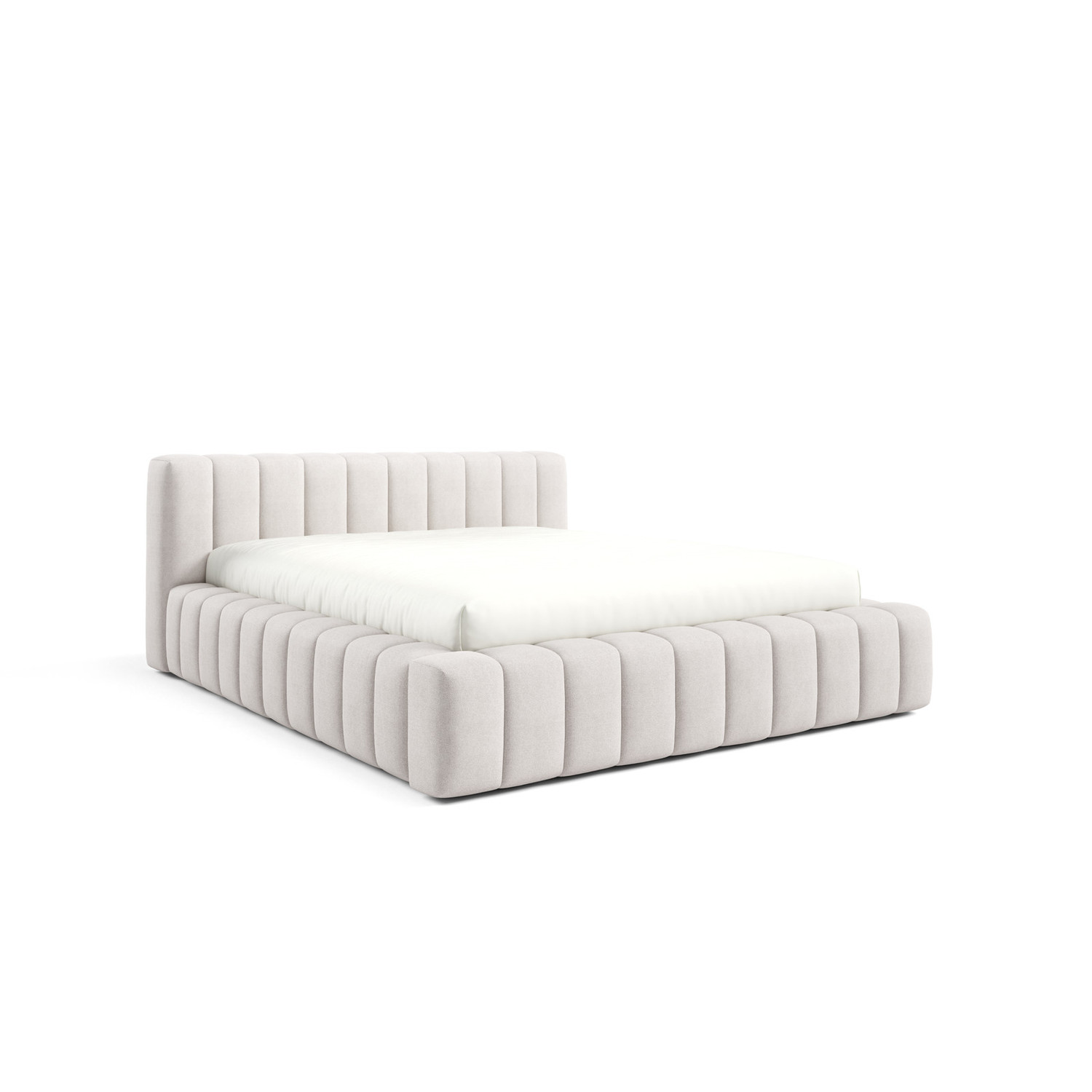 Čalouněná postel GINO 160x200 cm s nízkým čelem Béžová SG nabytek