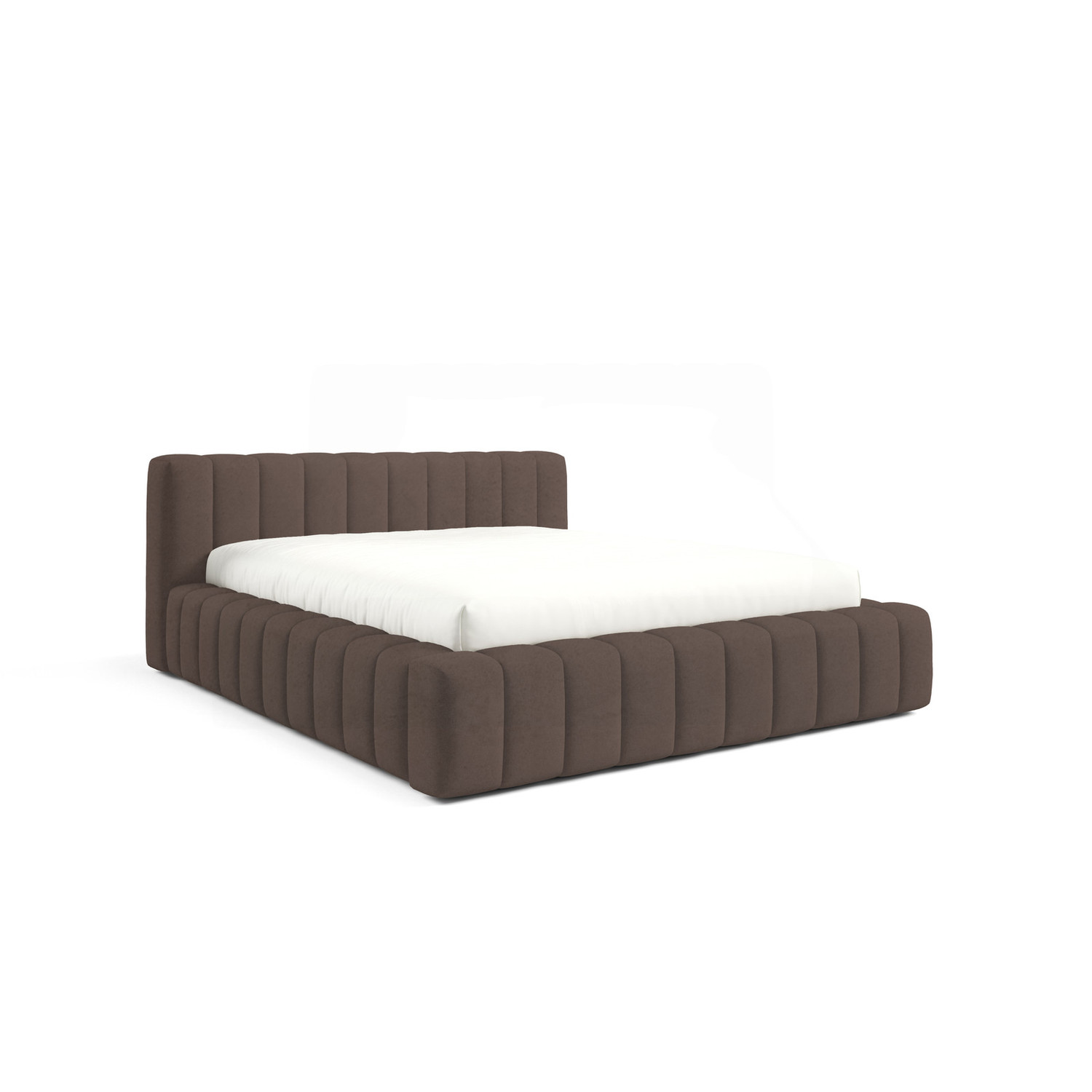 Čalouněná postel GINO 160x200 cm s nízkým čelem Hnědá SG nabytek
