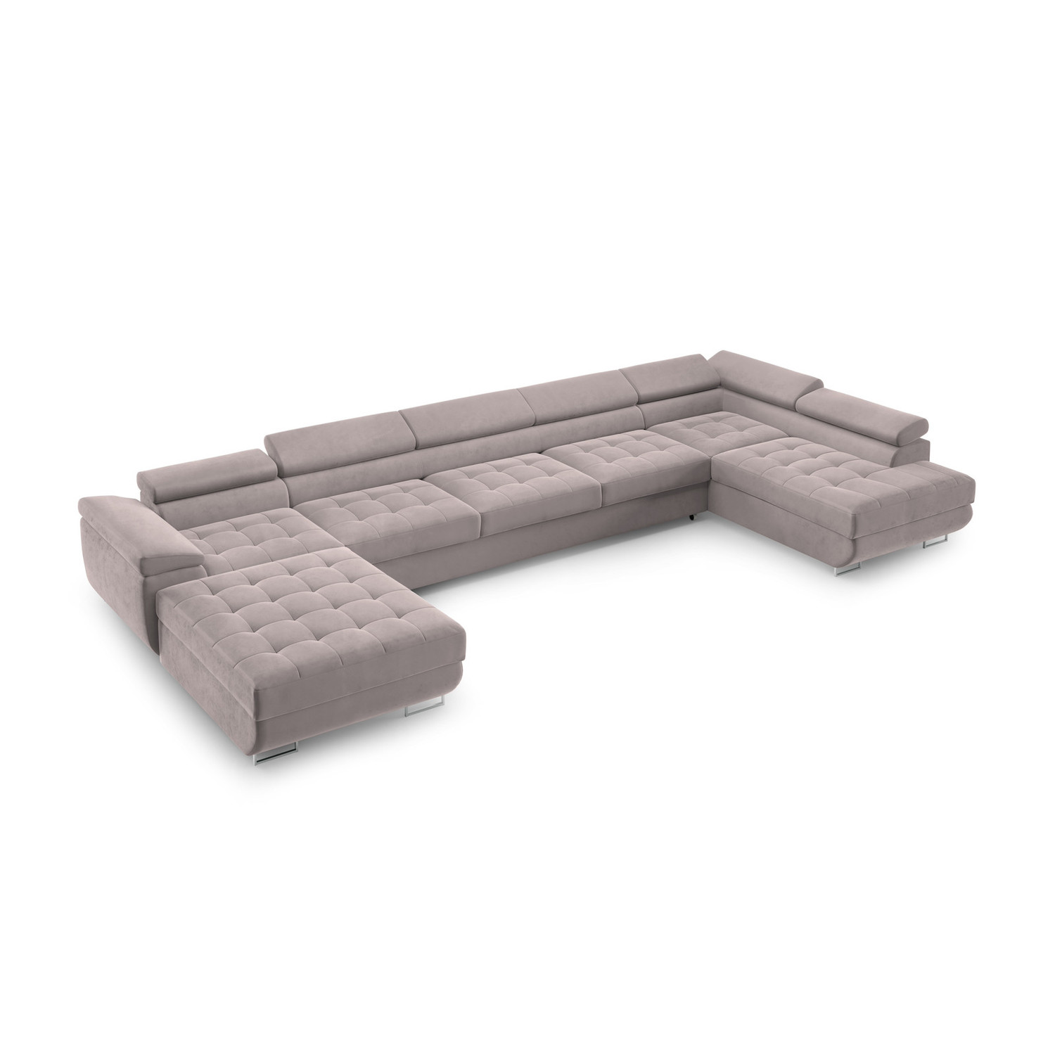 Rohová rozkládací sedací souprava BENJAMIN 275 U XL Pravá Šedá VI SG nabytek