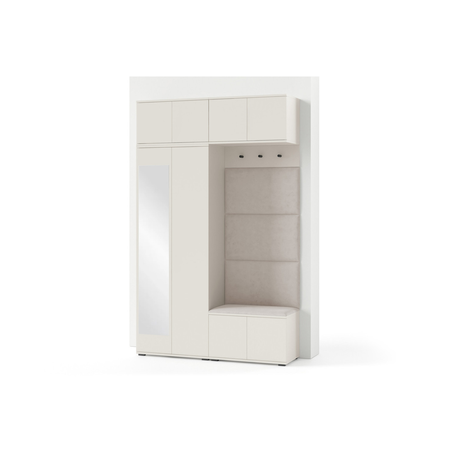 Předsíňová stěna BIANCO I Bez zrcadla Černá SG nabytek