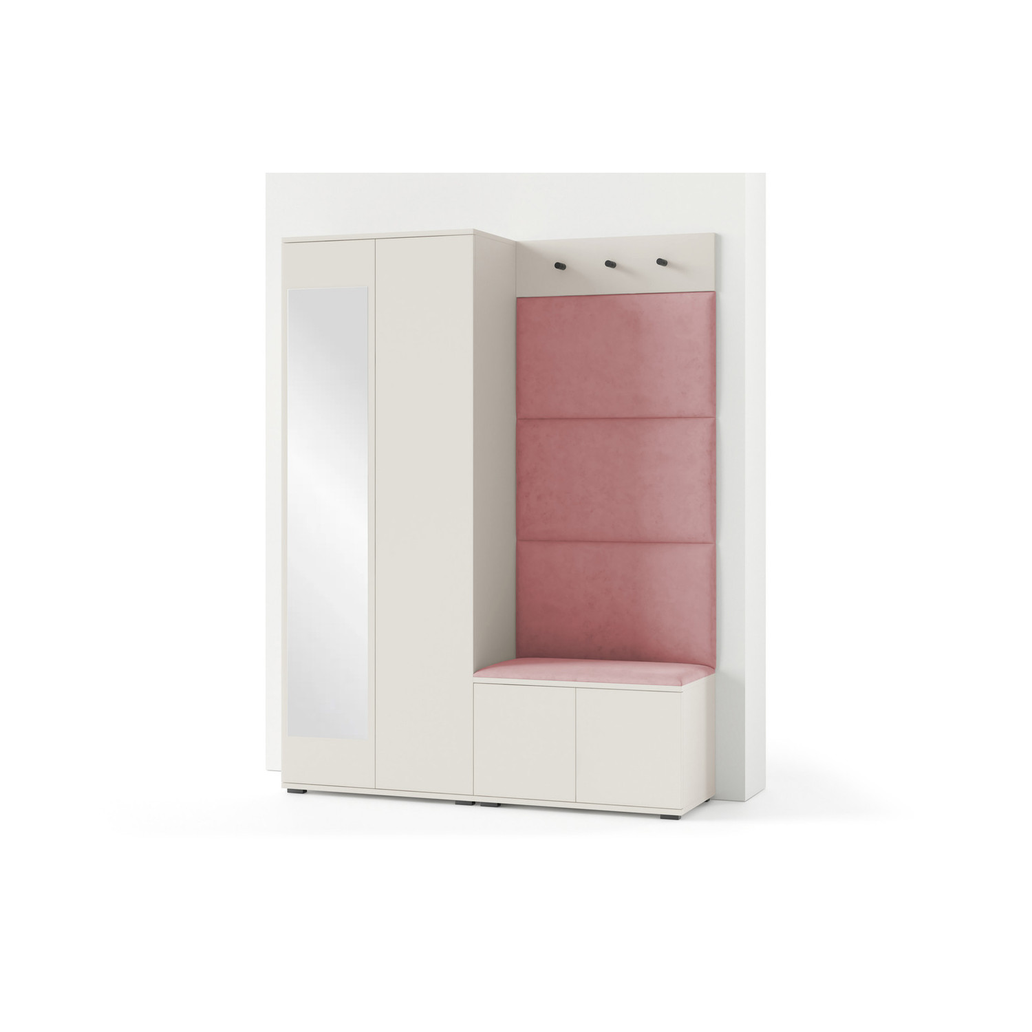 Předsíňová stěna BIANCO III Se zrcadlem Béžová SG nabytek