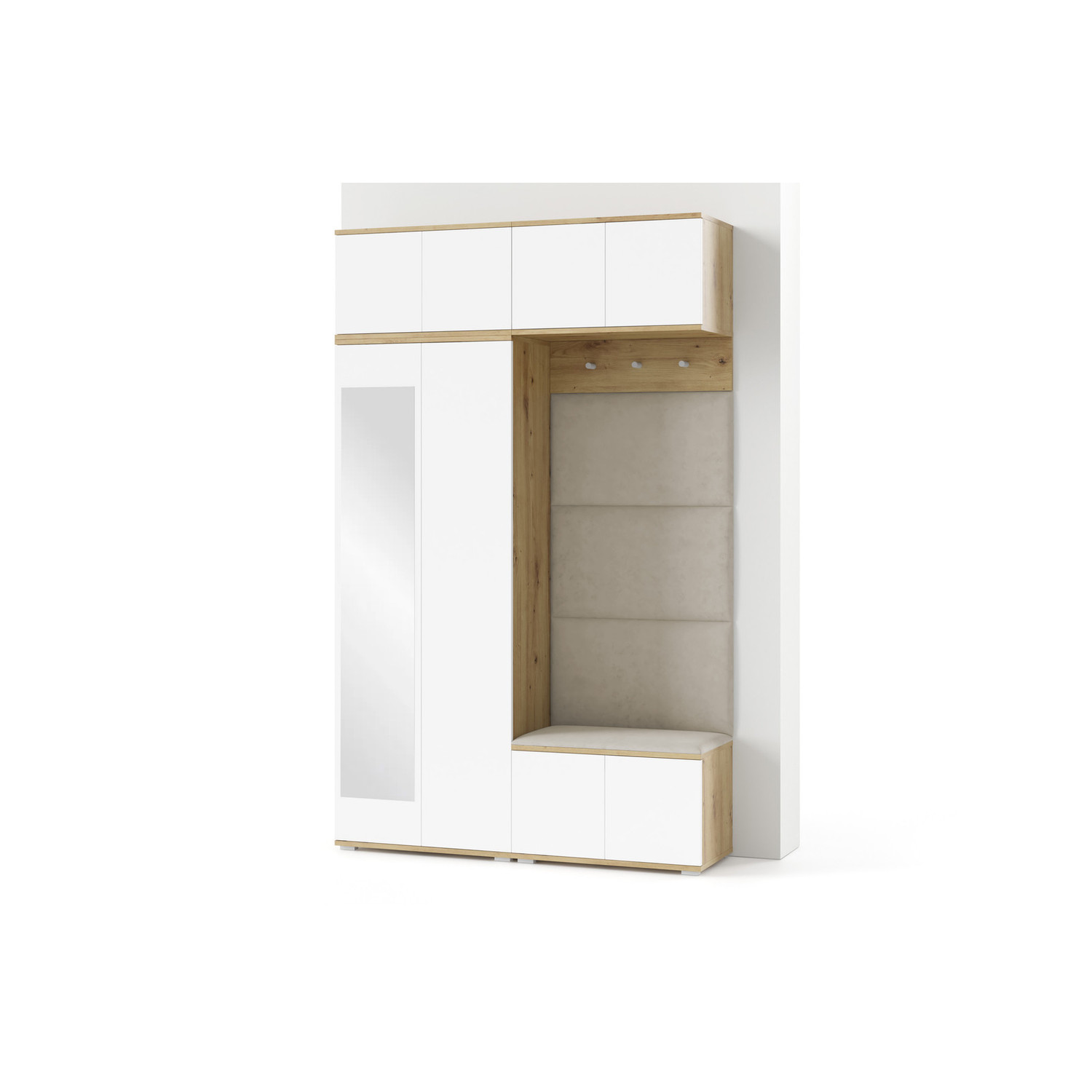 Předsíňová stěna SEVILLA III Se zrcadlem Béžová I SG nabytek