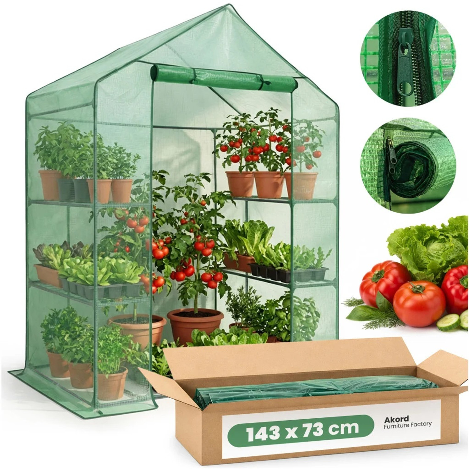 Mini skleník s policemi