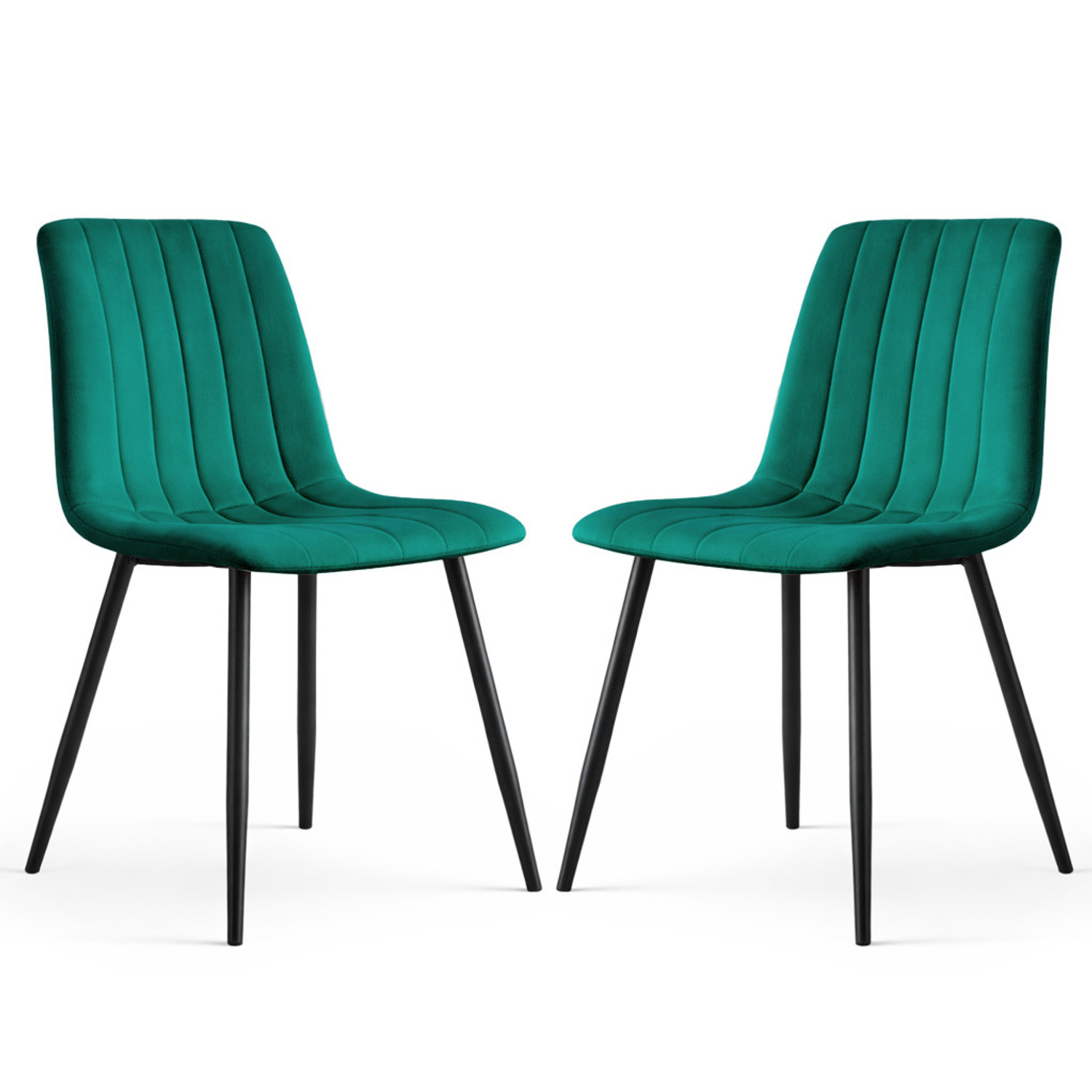 Set 2 ks čalouněných židlí LIVO - zelená Akord