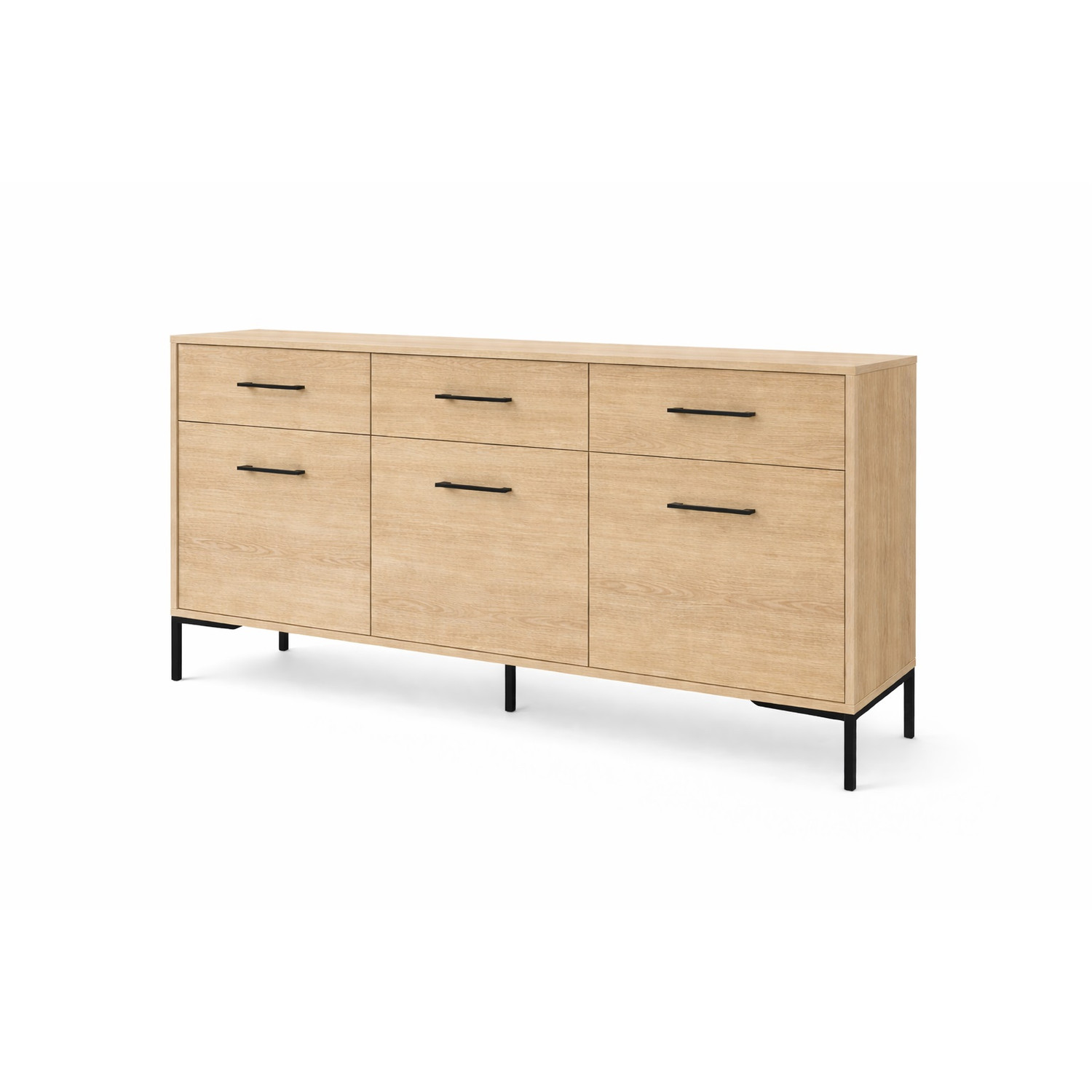 Komoda na nožičkách 3S3D - dub sonoma SG-nábytek